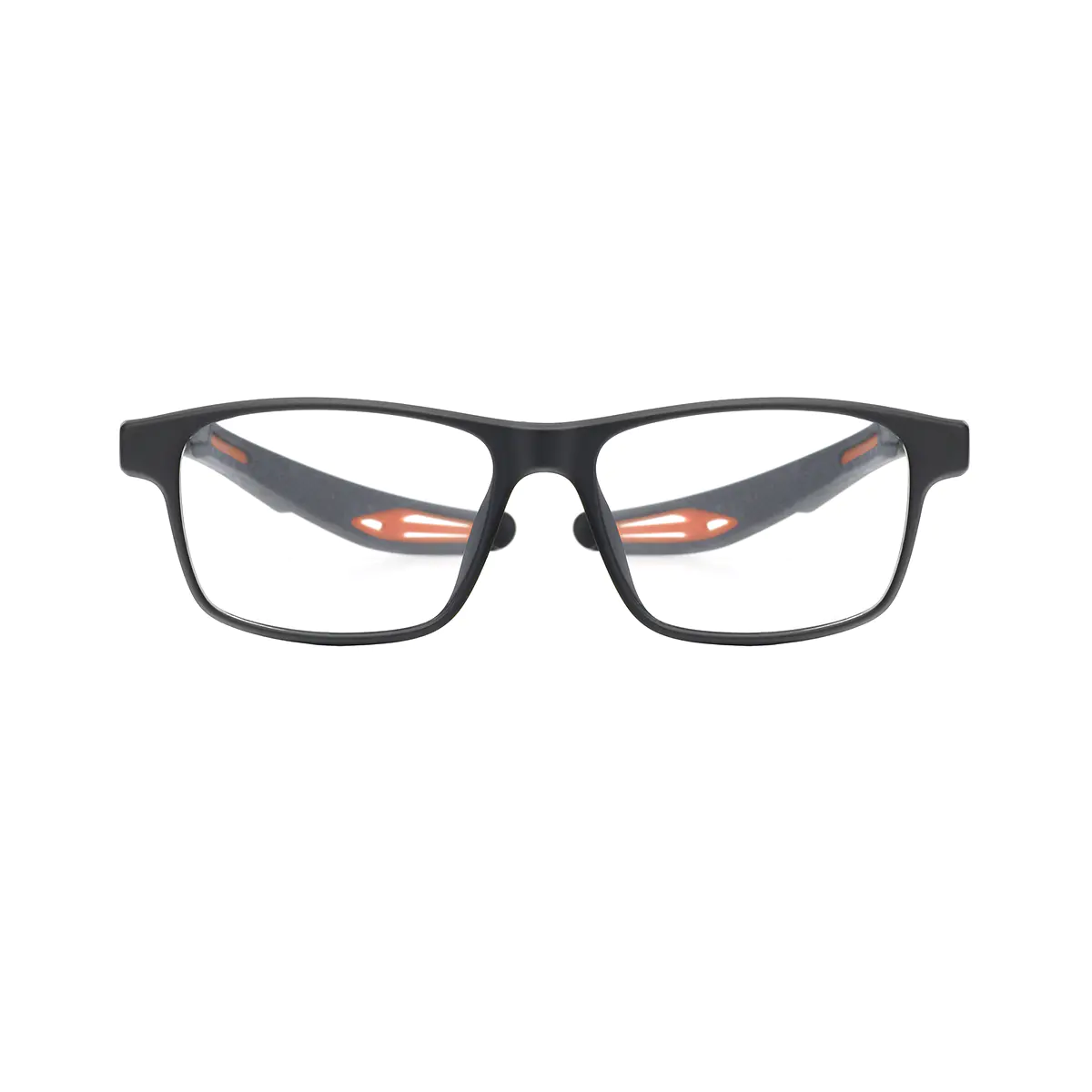 Rectangle Black/Orange Eyeglasses