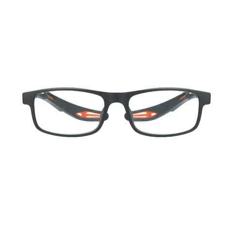 Rectangle Black/Orange Eyeglasses