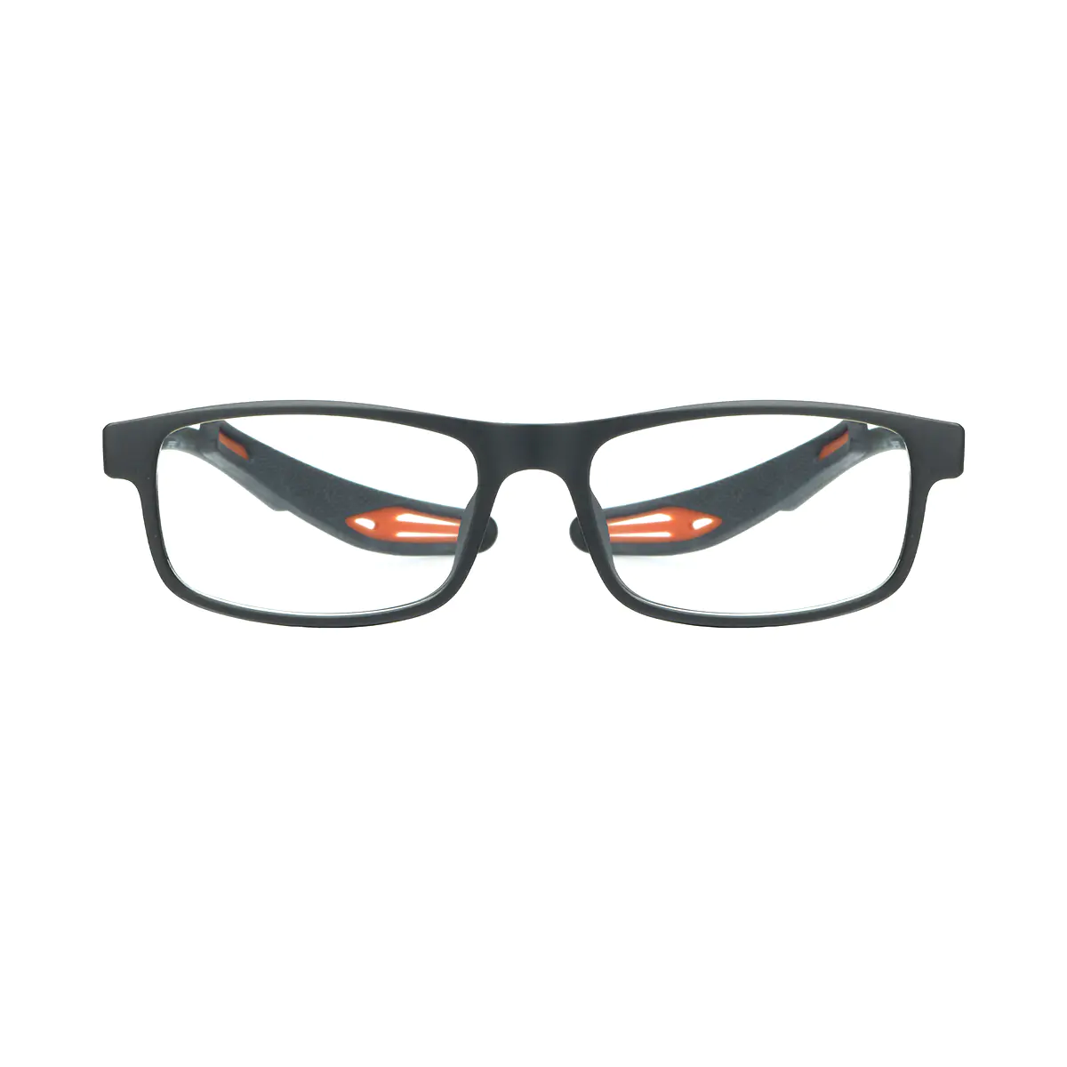 Rectangle Black/Orange Eyeglasses