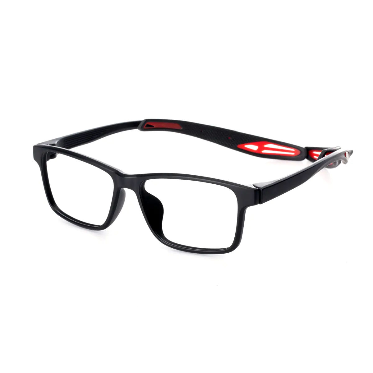 Rectangle Black/Red Eyeglasses