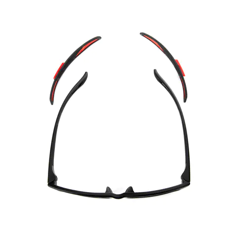 Rectangle Black/Red Eyeglasses