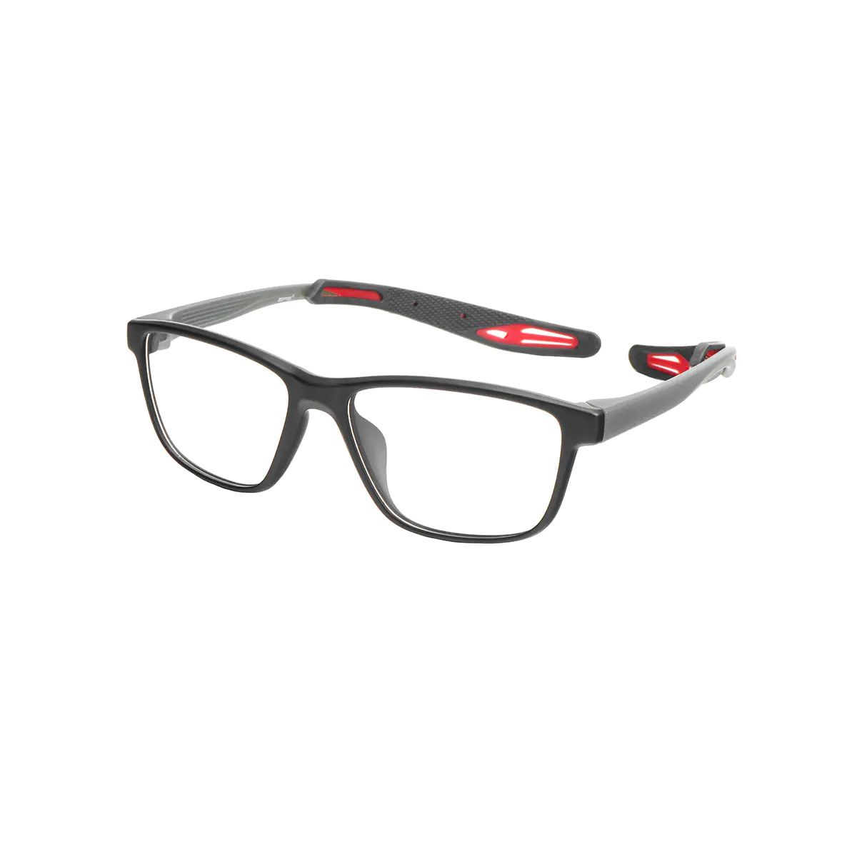 Rectangle Black/Red Eyeglasses