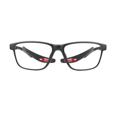 Rectangle Black/Red Eyeglasses