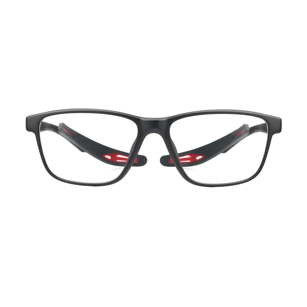 Rectangle Black/Red Eyeglasses