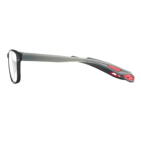 Rectangle Black/Red Eyeglasses