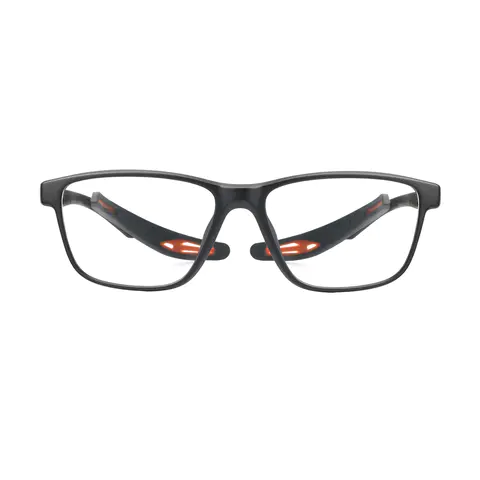 Rectangle Black/Orange Eyeglasses