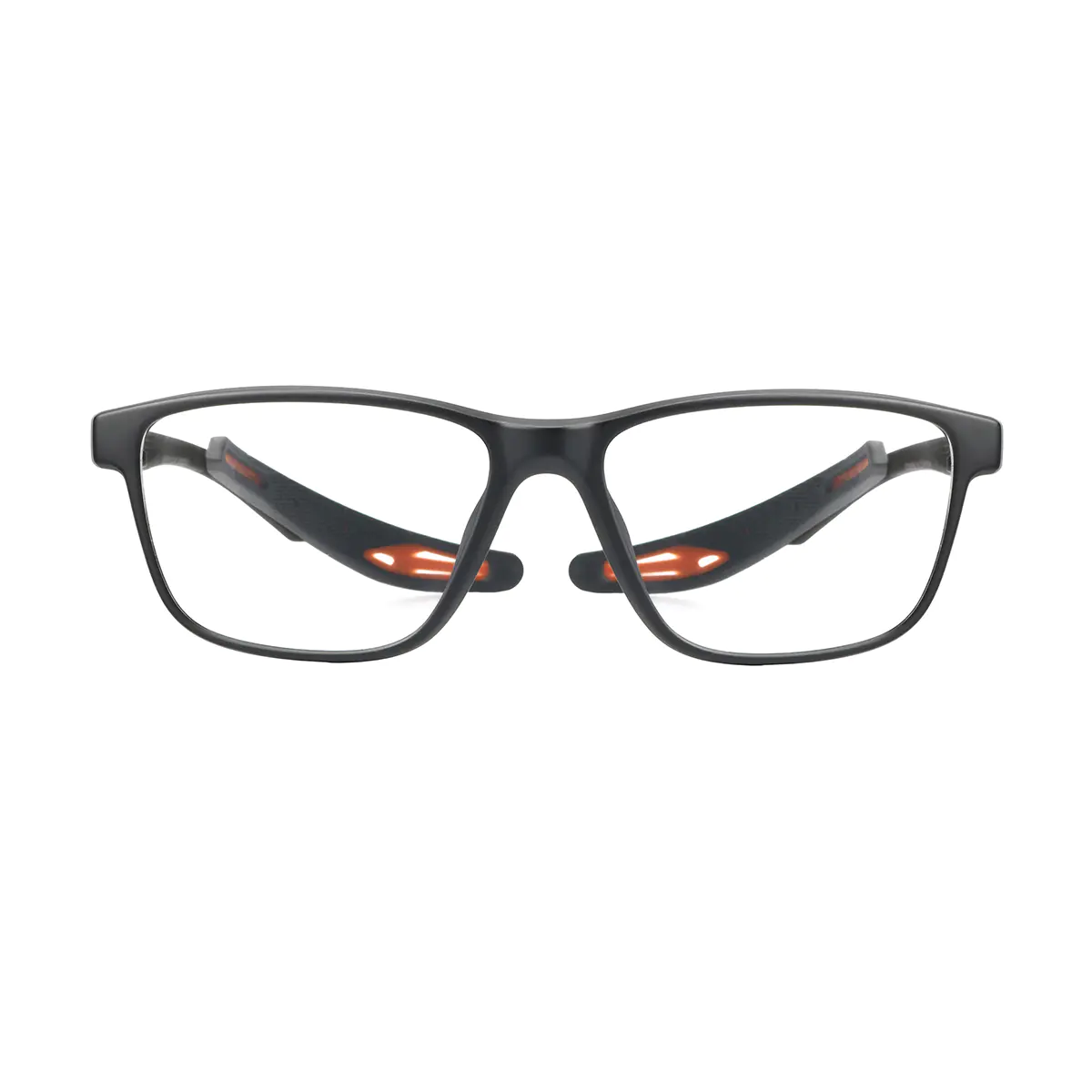 Rectangle Black/Orange Eyeglasses