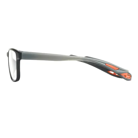 Rectangle Black/Orange Eyeglasses