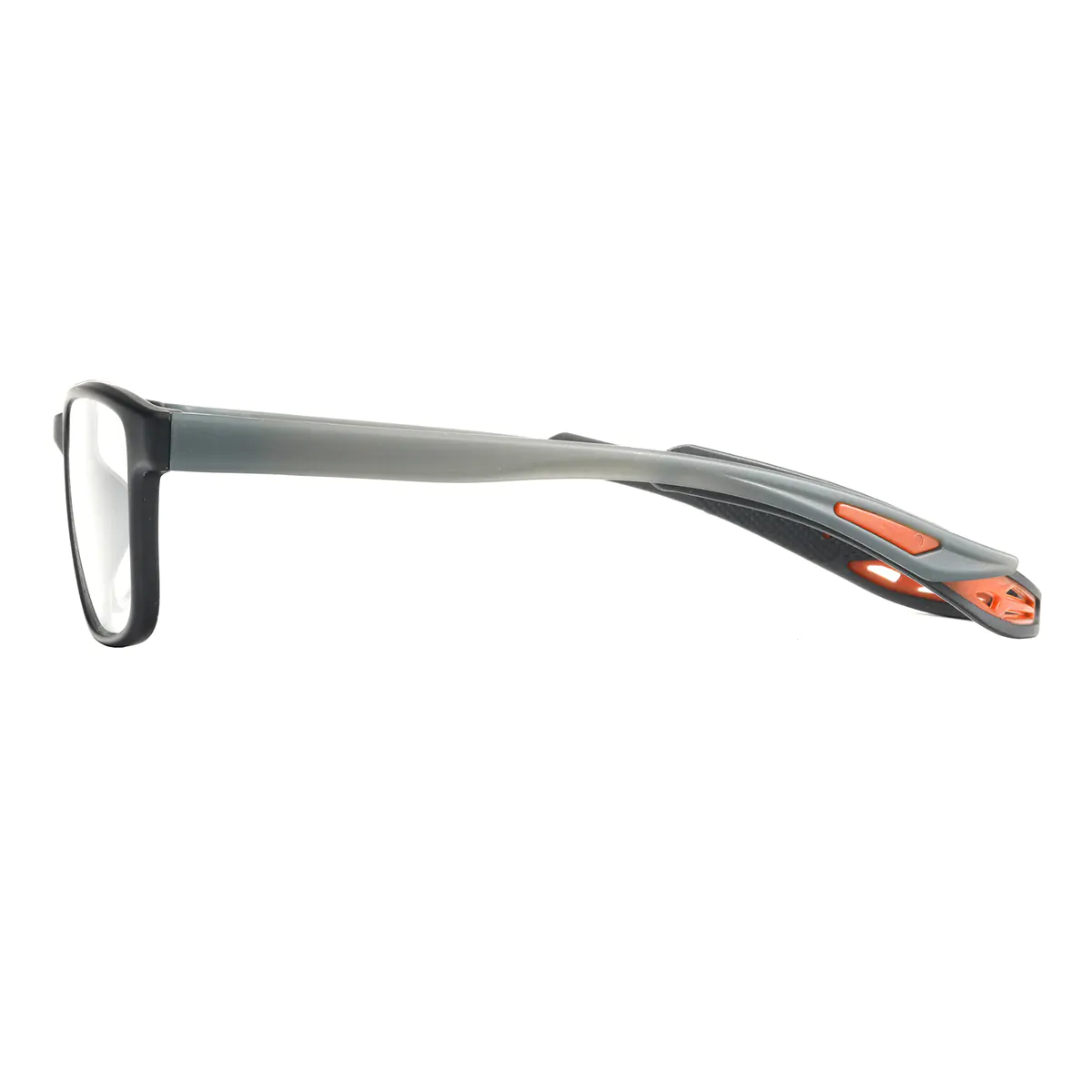 Rectangle Black/Orange Eyeglasses
