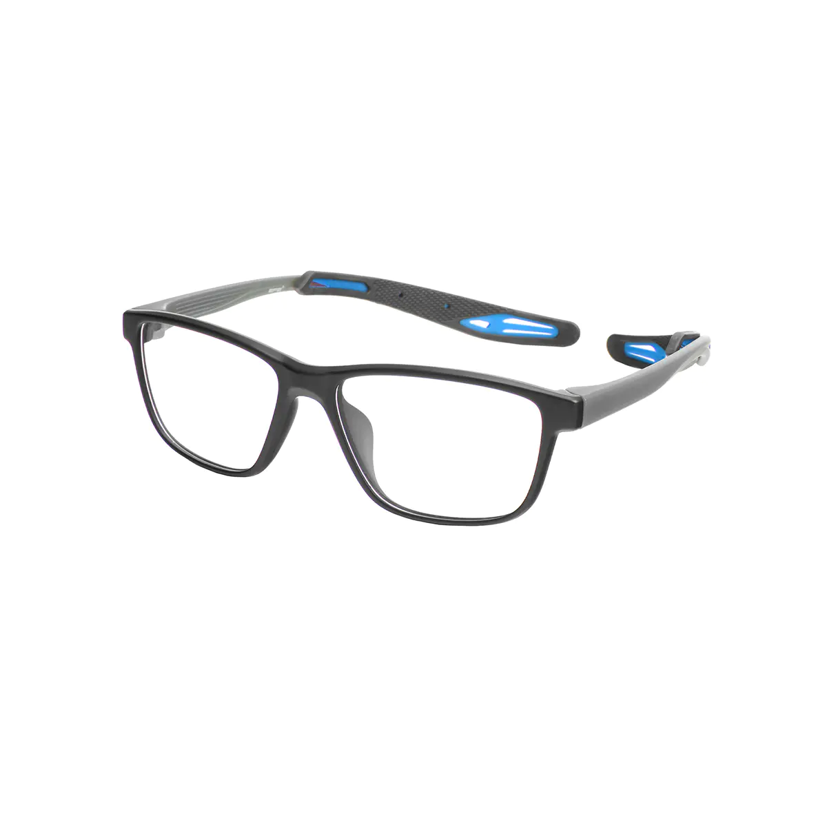 Rectangle Black/Blue Eyeglasses