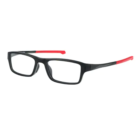 Rectangle Black/Red Eyeglasses