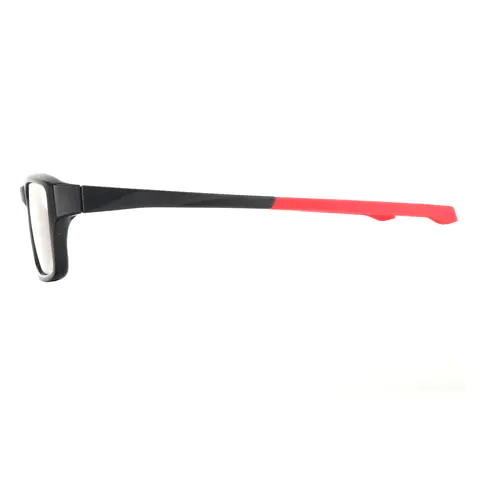 Rectangle Black/Red Eyeglasses