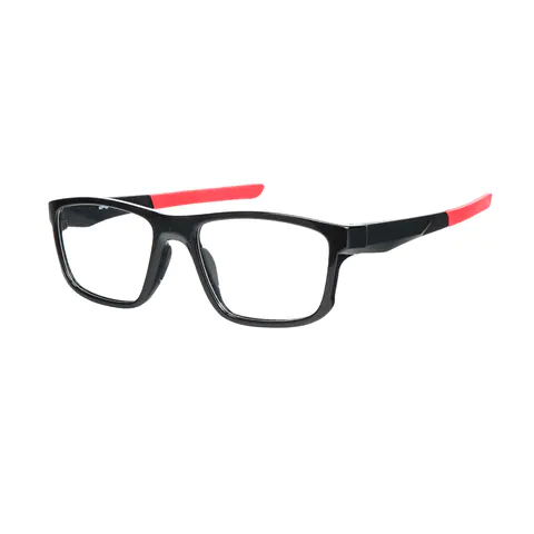 Rectangle Black/Red Eyeglasses