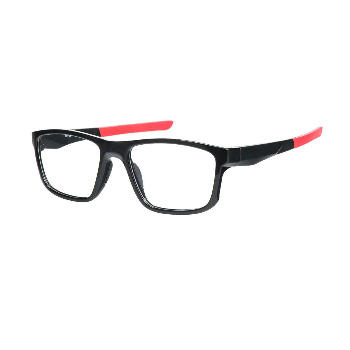 Rectangle Black/Red Eyeglasses