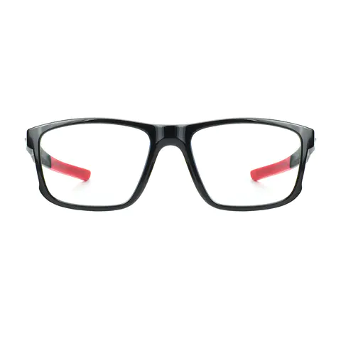 Rectangle Black/Red Eyeglasses