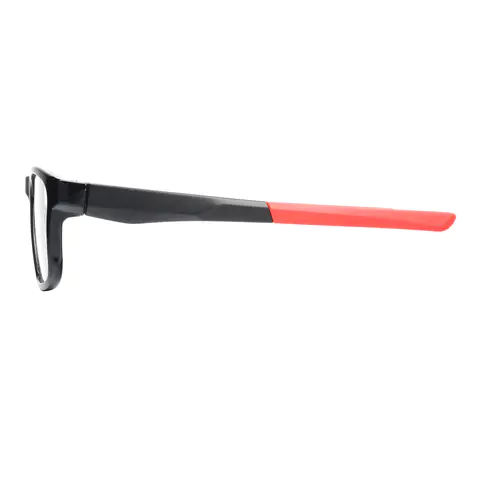 Rectangle Black/Red Eyeglasses