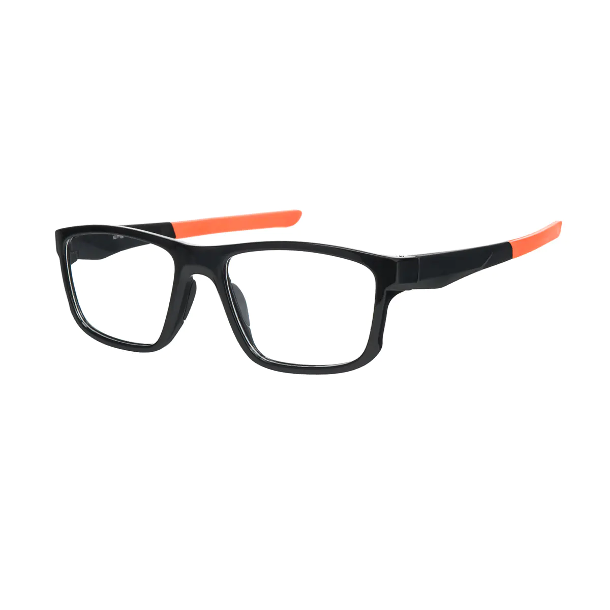Rectangle Black/Orange Eyeglasses