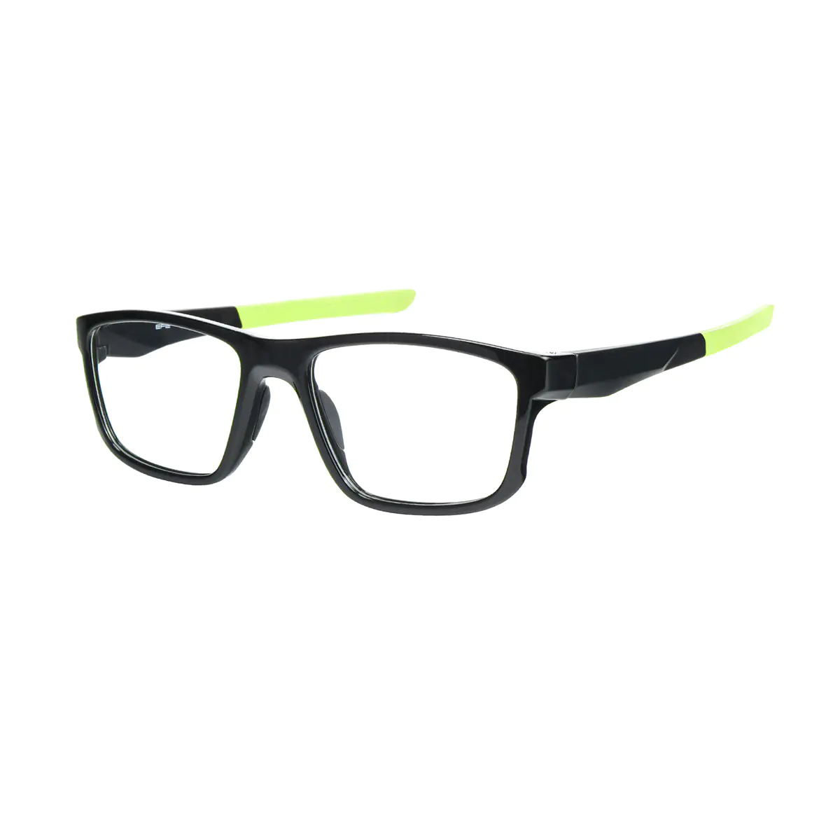 Rectangle Black/Green Eyeglasses