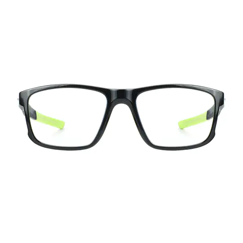 Rectangle Black/Green Eyeglasses