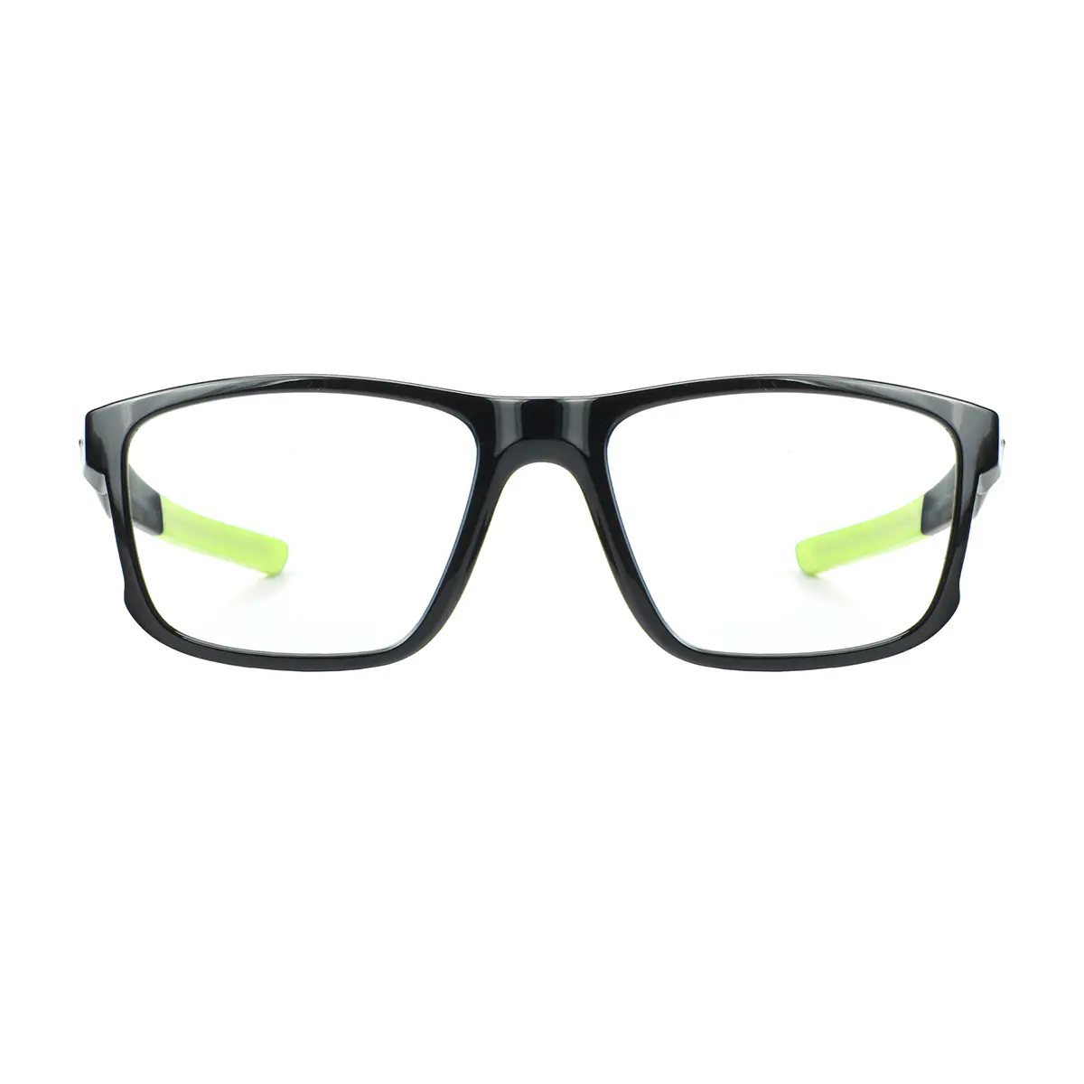Rectangle Black/Green Eyeglasses