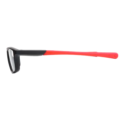 Oval Black/Red Eyeglasses
