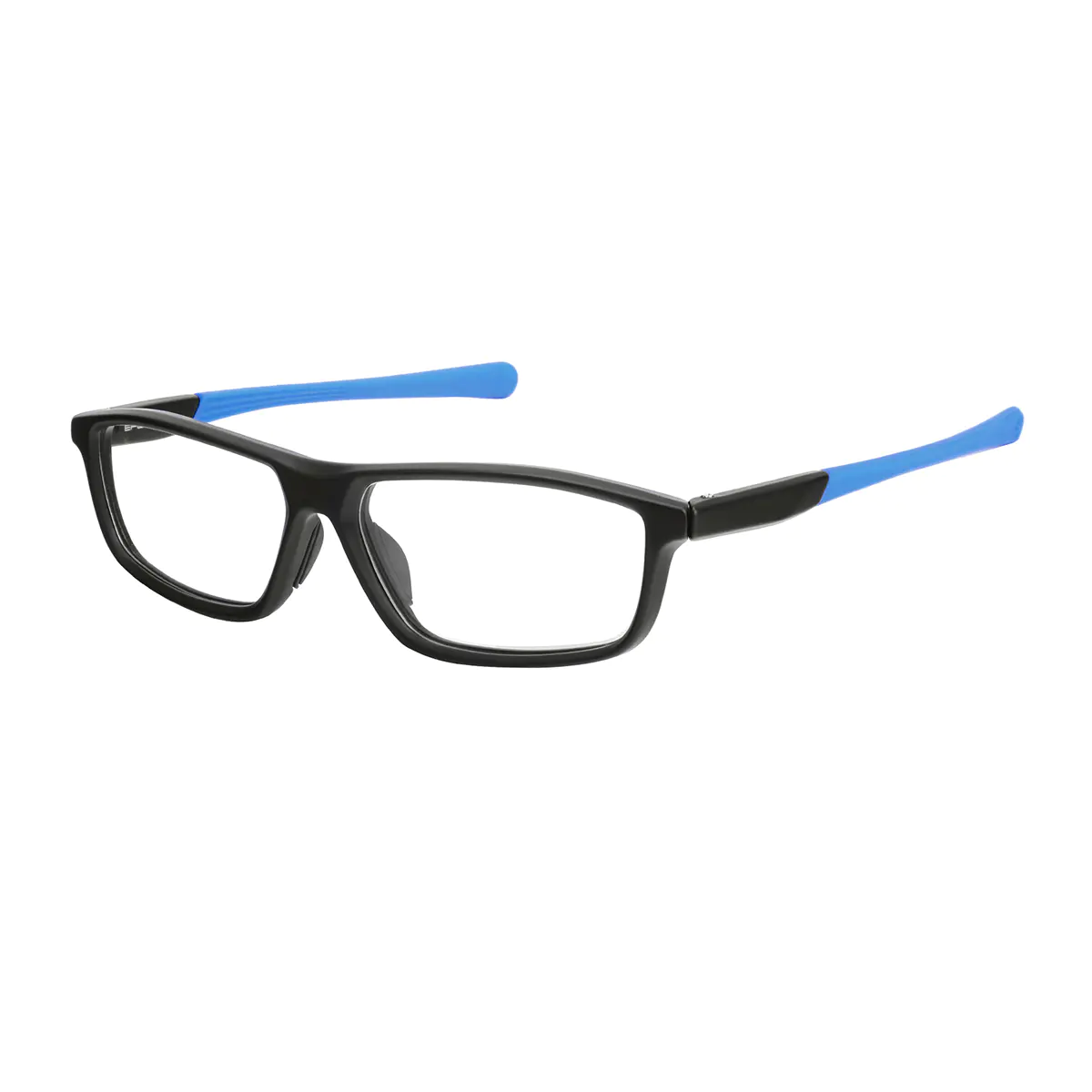 Oval Black/Blue Eyeglasses