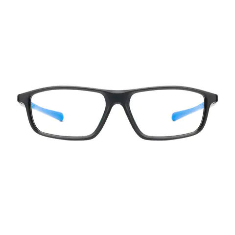 Oval Black/Blue Eyeglasses