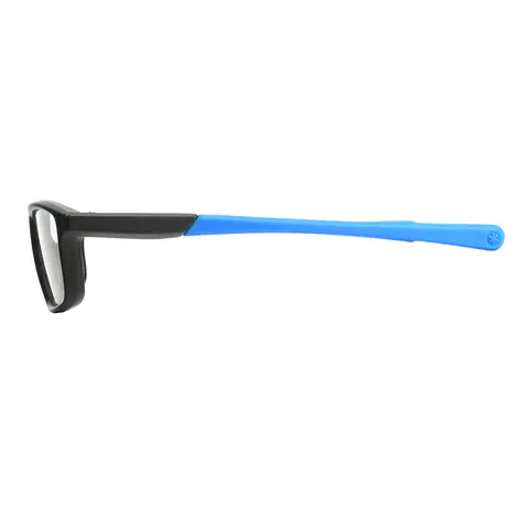 Oval Black/Blue Eyeglasses