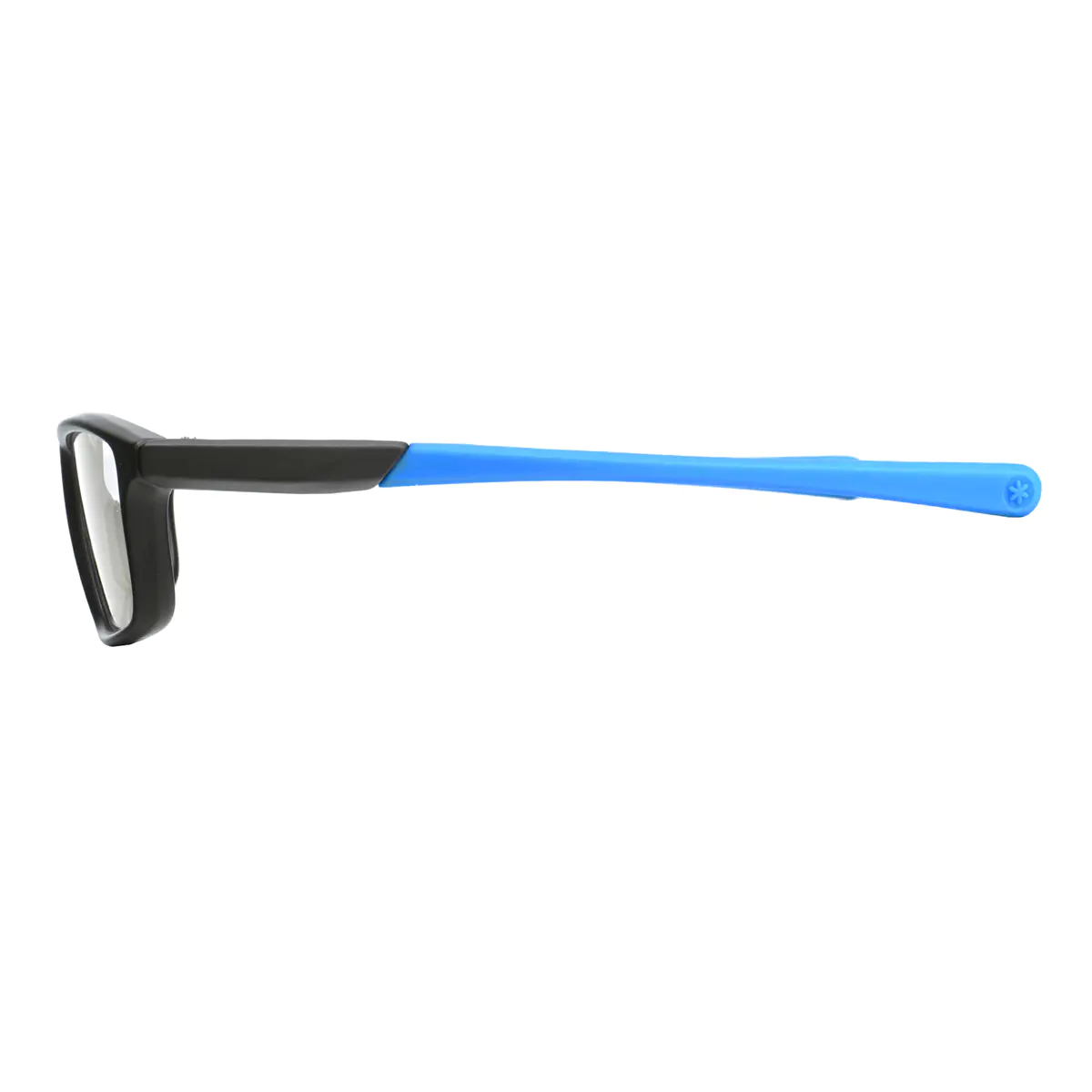 Oval Black/Blue Eyeglasses