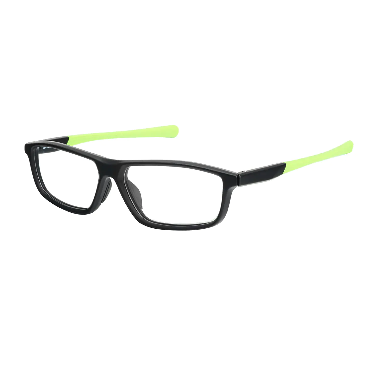 Oval Black/Green Eyeglasses