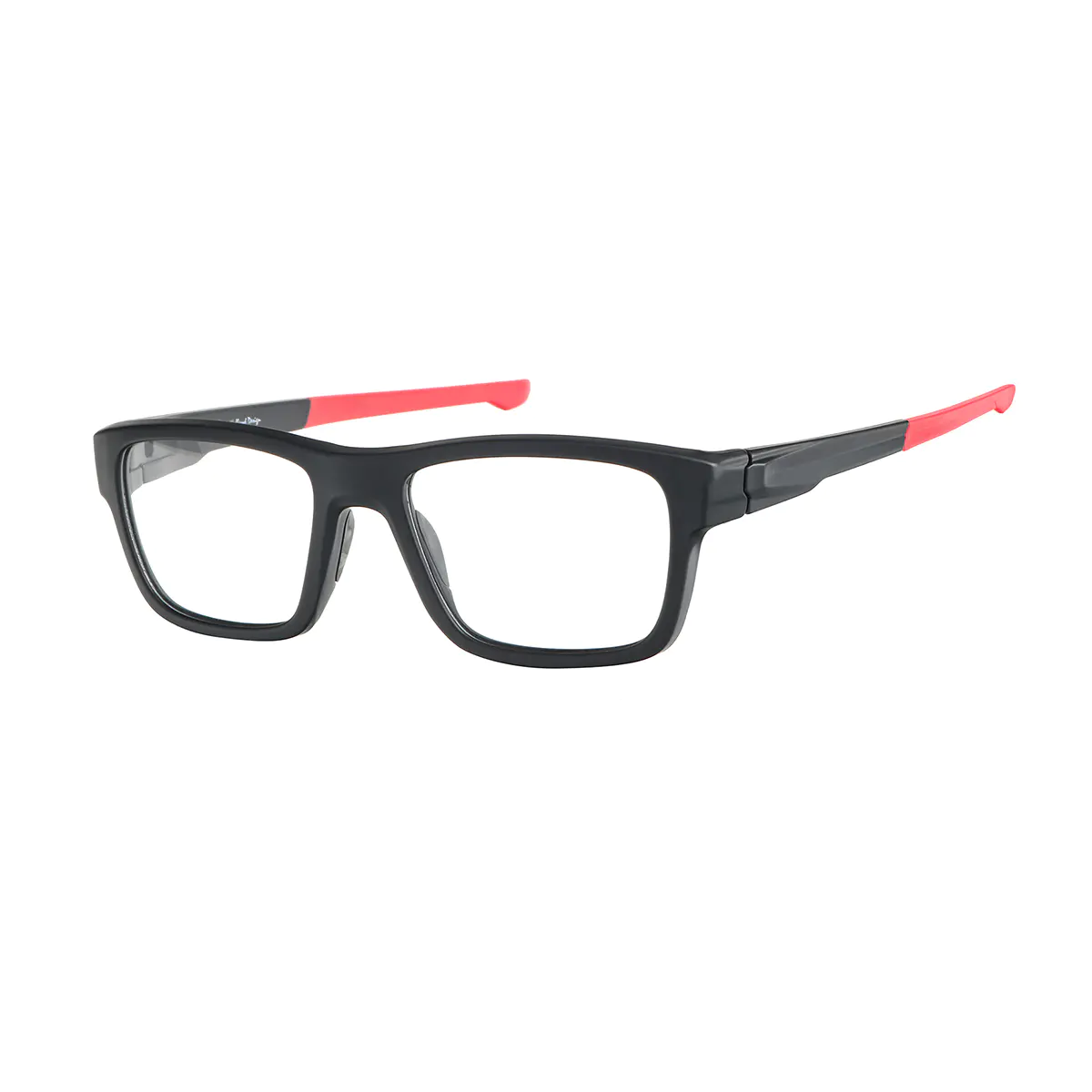 Rectangle Black/Red Eyeglasses