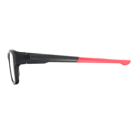 Rectangle Black/Red Eyeglasses