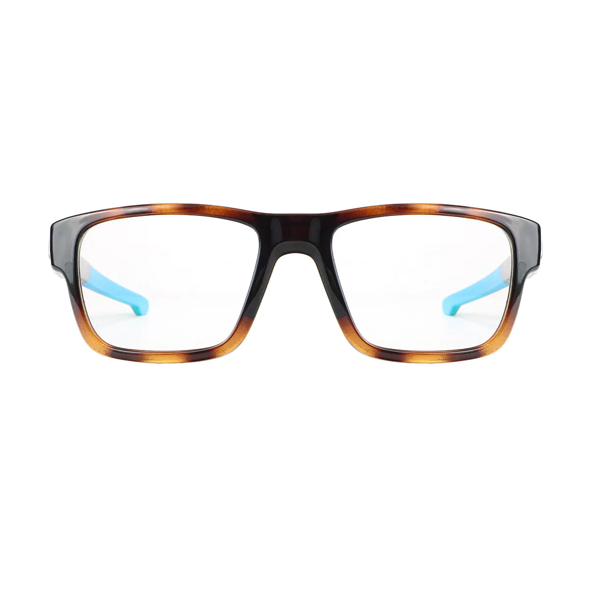 Rectangle Tortoiseshell/Blue Eyeglasses