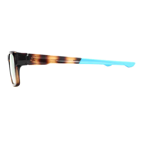 Rectangle Tortoiseshell/Blue Eyeglasses
