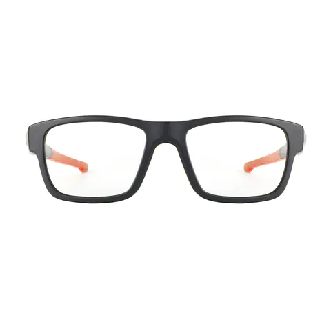 Rectangle Black/Orange Eyeglasses