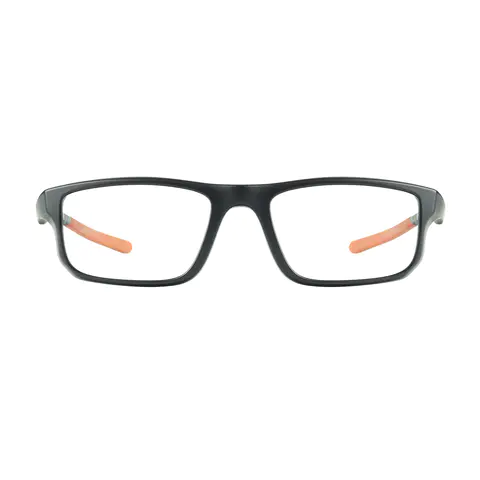 Rectangle Black/Orange Eyeglasses