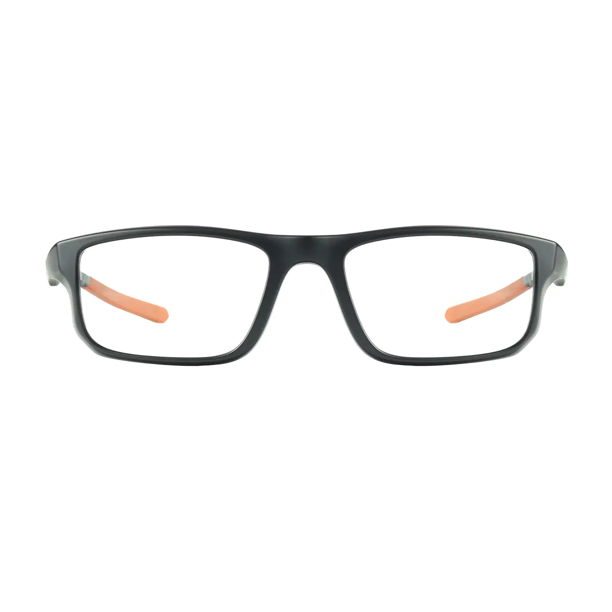 Rectangle Black/Orange Eyeglasses