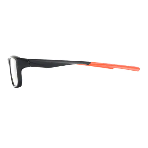 Rectangle Black/Orange Eyeglasses