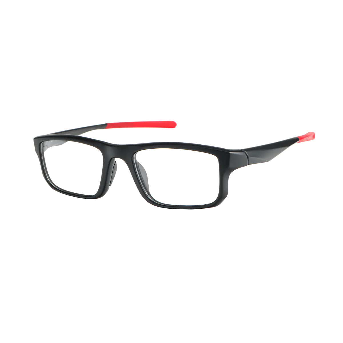 Rectangle Black/Red Eyeglasses