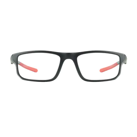 Rectangle Black/Red Eyeglasses