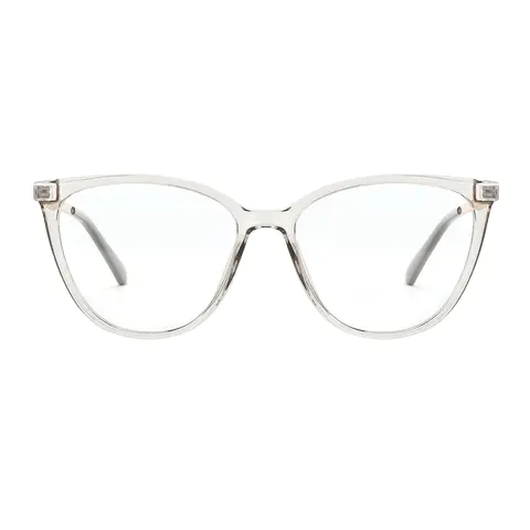 Cat-eye Transparent Gray Eyeglasses