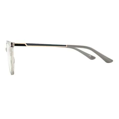 Cat-eye Transparent Gray Eyeglasses