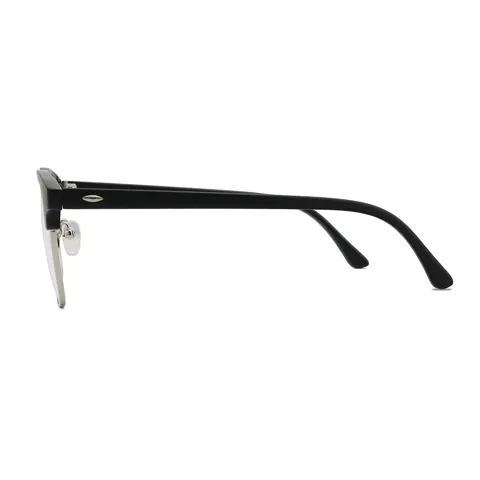 Browline Black Silver Eyeglasses