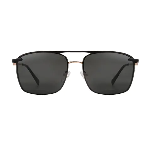 Square Black Gold Eyeglasses