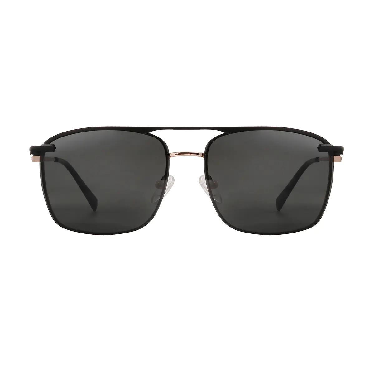 Square Black Gold Eyeglasses