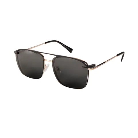 Square Black Gold Eyeglasses