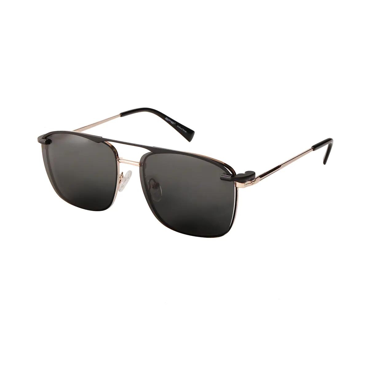 Square Black Gold Eyeglasses
