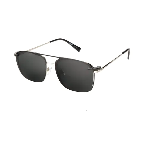 Square Black Silver Eyeglasses