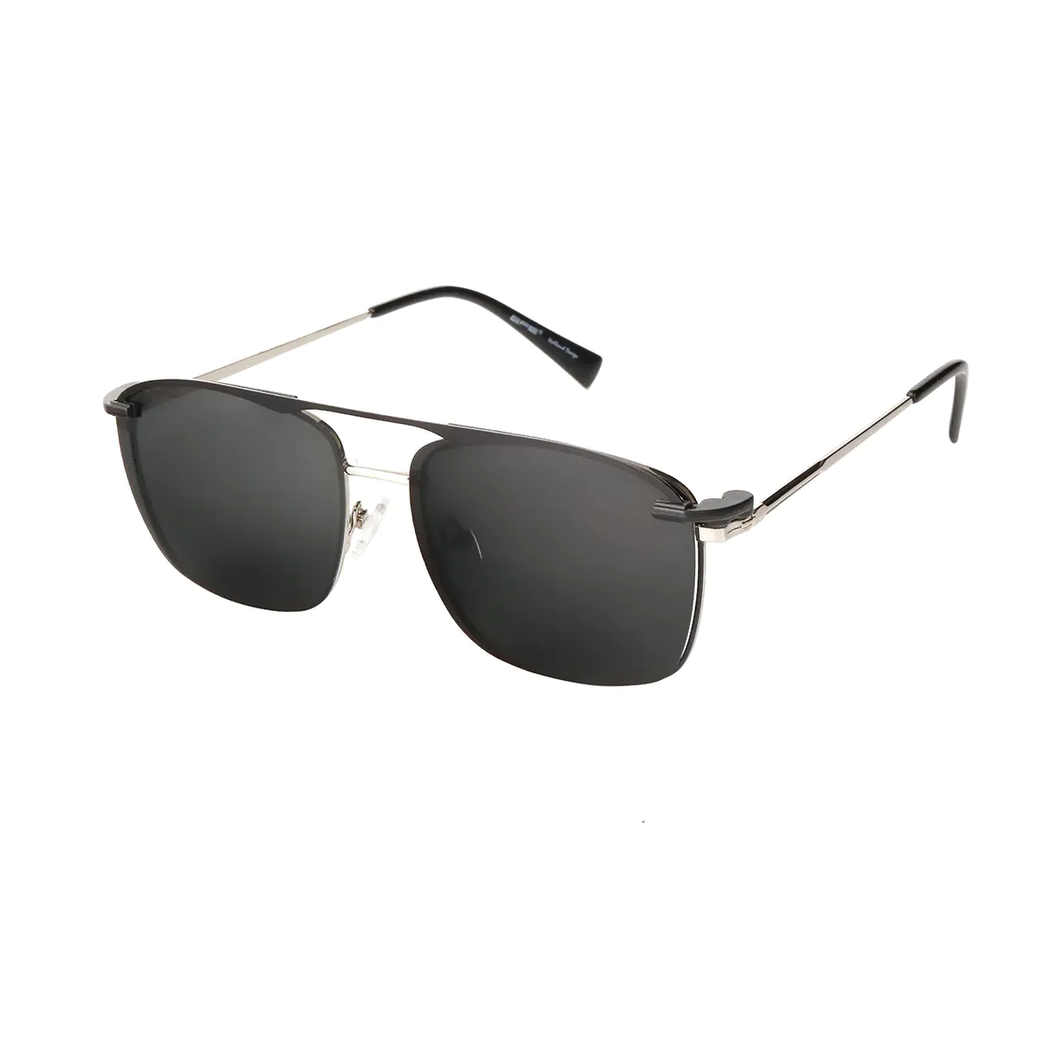 Square Black Silver Eyeglasses