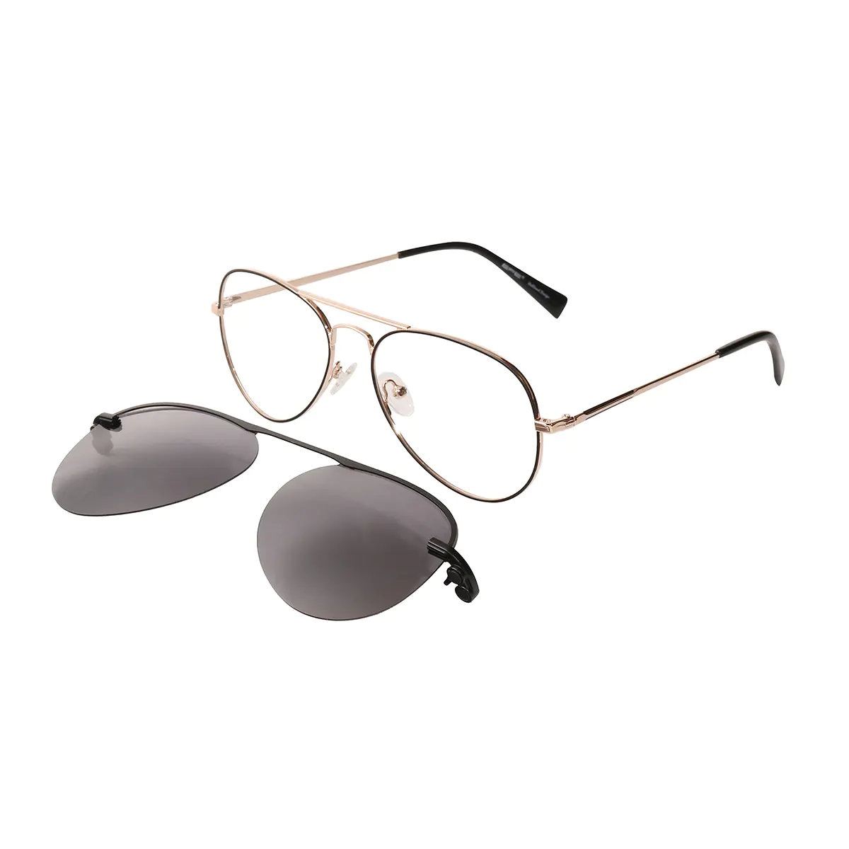 Aviator Black Gold Eyeglasses